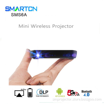 Hot sales mini projector 1080p battery backup handy DLP beamer with wifi for business trip/home entertainment